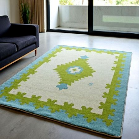 Southwestern Geometric Wool Rug
